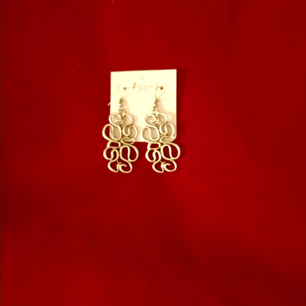 SALE-Pewter Curly Qs Earrings are fun and light.